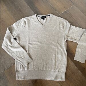 Banana Republic Light Tan V-Neck Sweater